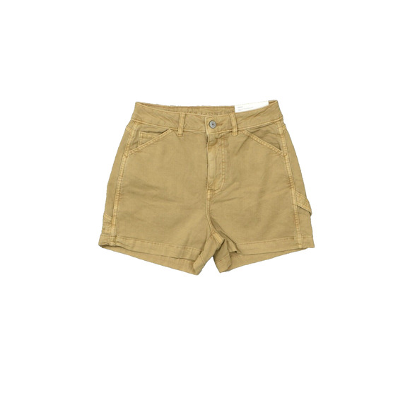 NEW American Eagle Women's Size 0 Boyfriend Shorts Beige Regular Cotton - Picture 1 of 8